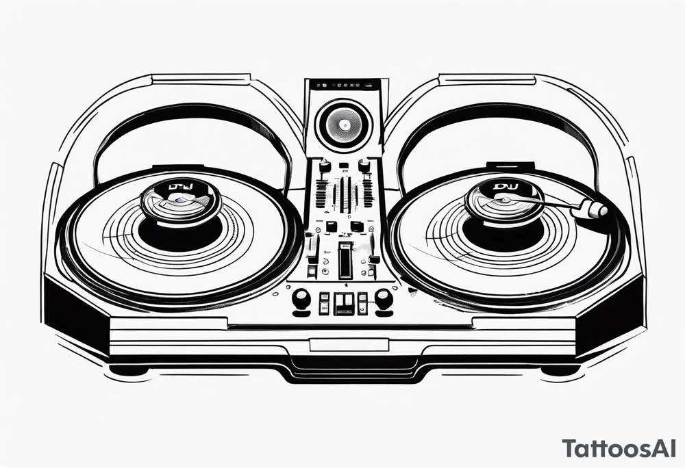 dj text tattoo idea