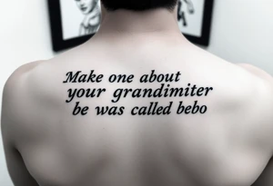 Make one about my grandmother she was called bebo tattoo idea