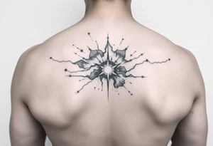 negative space tattoo inspired by the galaxy tattoo idea