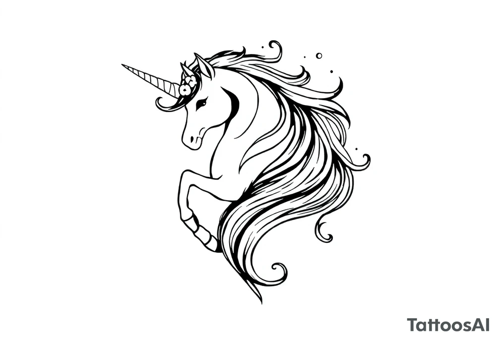 unicorn magical tattoo idea