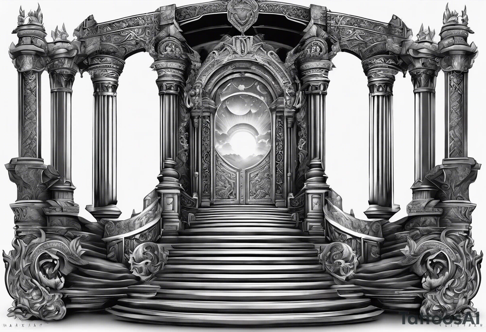 stairs valhalla gate tattoo idea