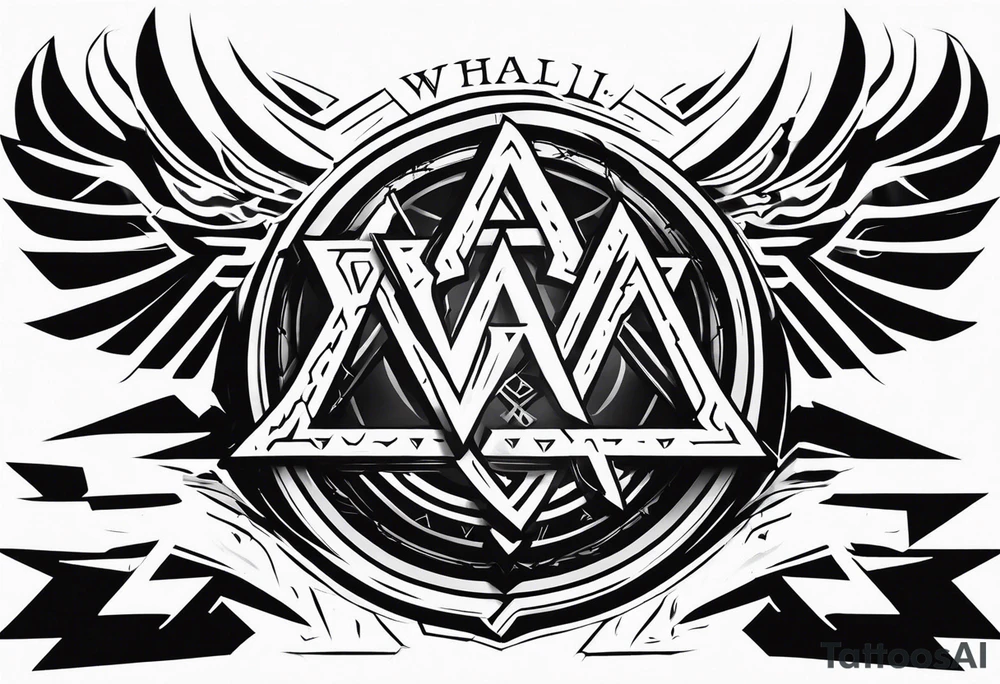 Valhalla stairs
Valhalla stairs sword shield axe
Valknut ruins lightnings tattoo idea