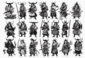 Samurai demon tattoo idea