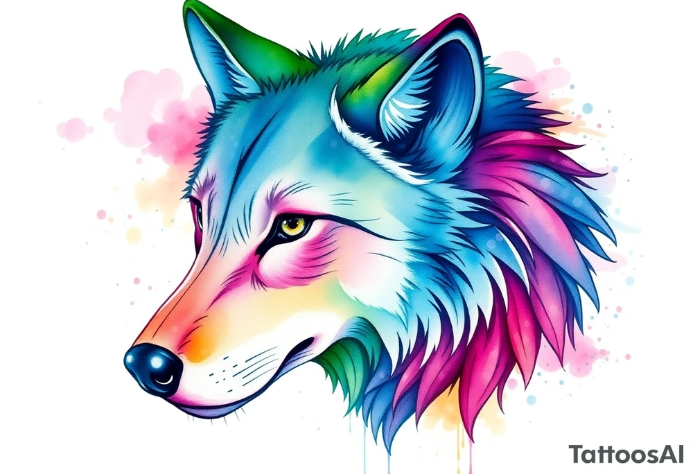 Nordic wolf tattoo idea