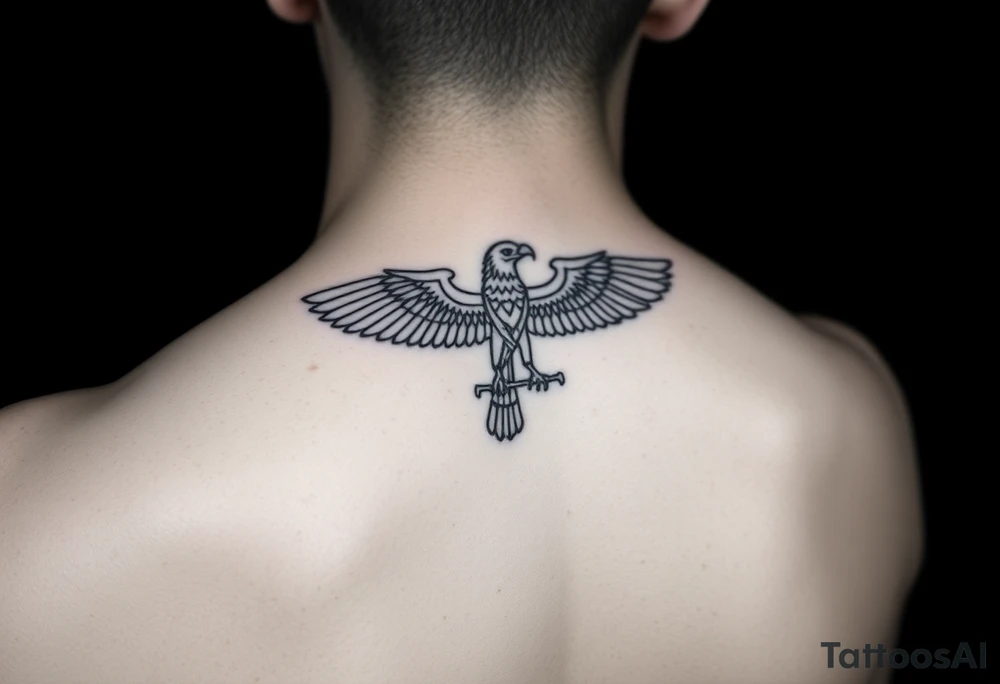 horus is egyptian mythology as a falcon and associated with taurus ruling by venus tattoo idea