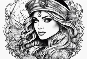Nautical, mermaid, pirates tattoo idea