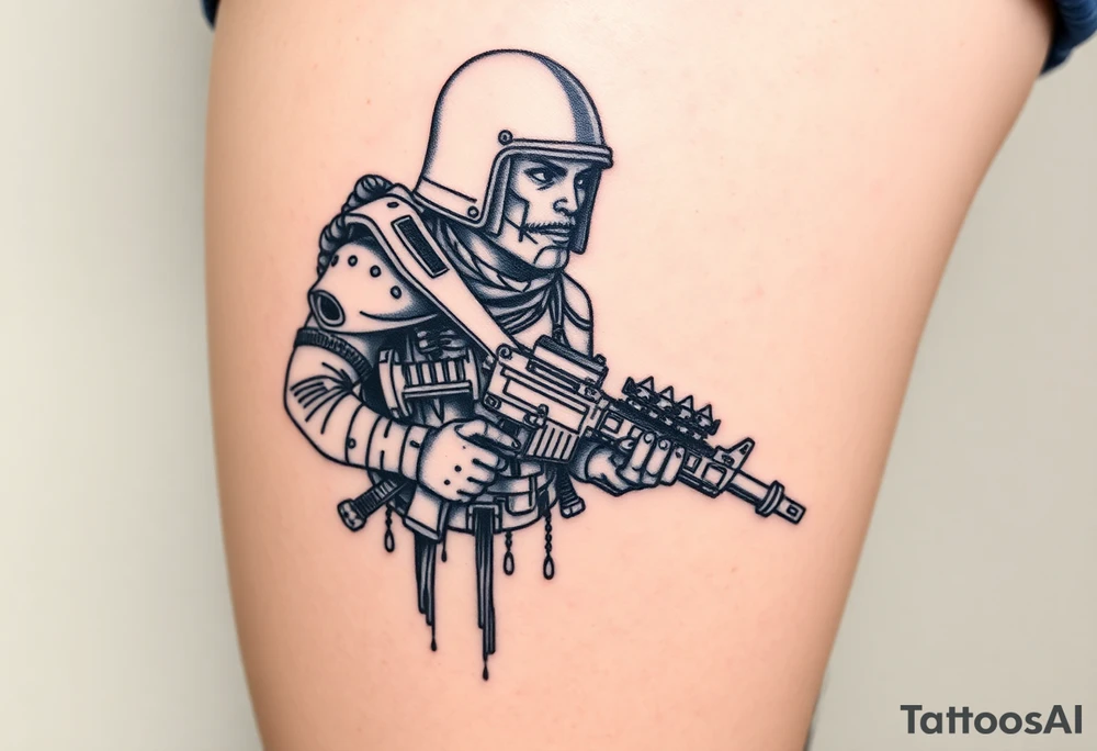 Mabel, soldier, Warrior, September, San Francisco tattoo idea