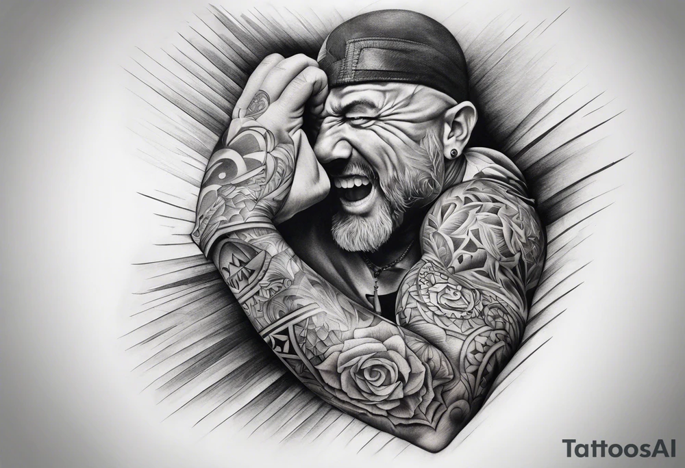 protruding extreme pain elbow tattoo idea