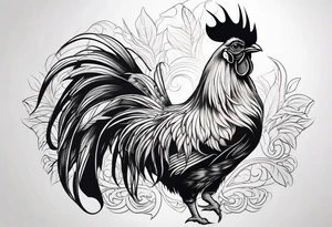Rooster tattoo idea
