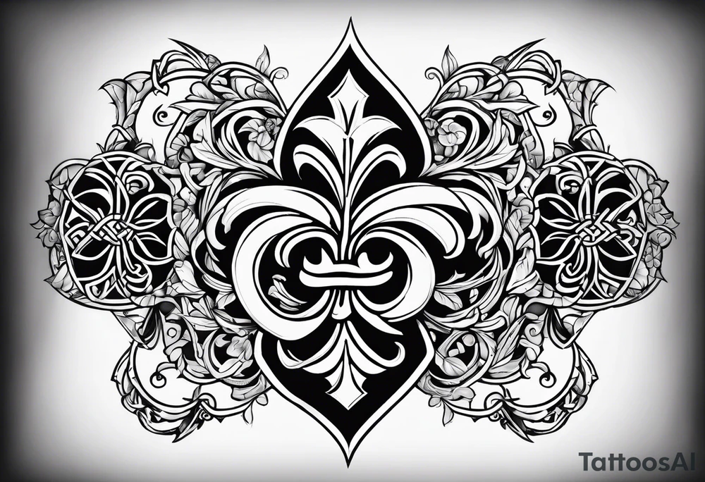 Fleur de lys celtique tattoo idea