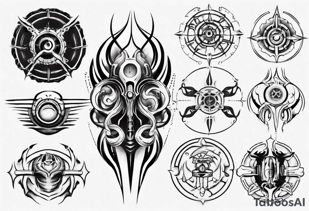 Symmetrical simple tattoo idea