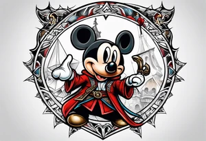 mickey mouse as assassins creed tattoo idea