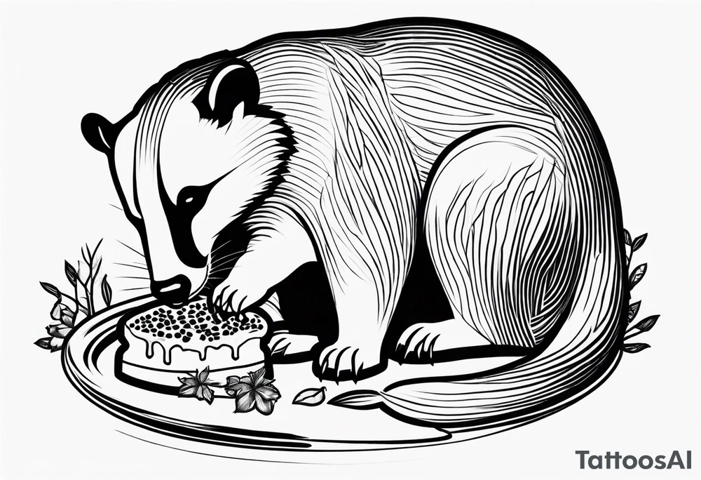 badgers eating tattoo idea