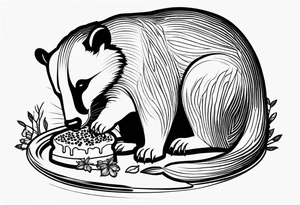 badgers eating tattoo idea