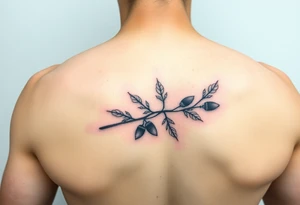 colored tattoo on the arm depicting an oak branch with acorns tattoo idea