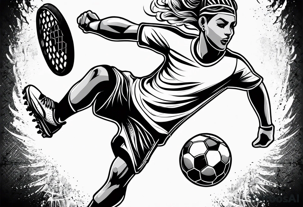 My favorite hobbies soccer and discgolf tattoo idea