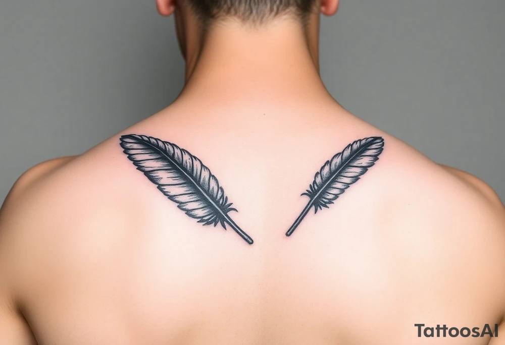 black 
feathers tattoo idea