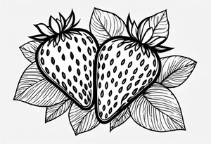 Simple Strawberry tattoo idea