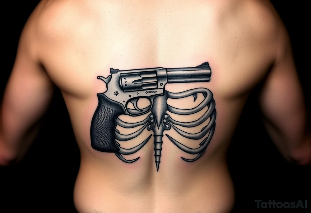 Small pistol Cody 
Small pistol Cordero 
For pelvic bone tattoo idea