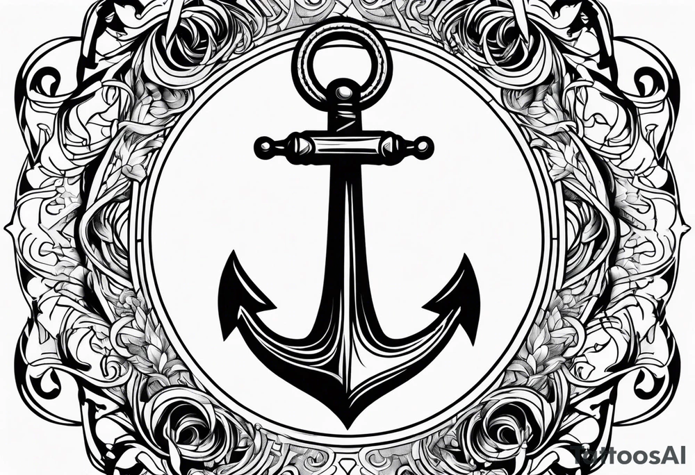 Anchor, fire, tattoo idea