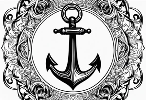 Anchor, fire, tattoo idea