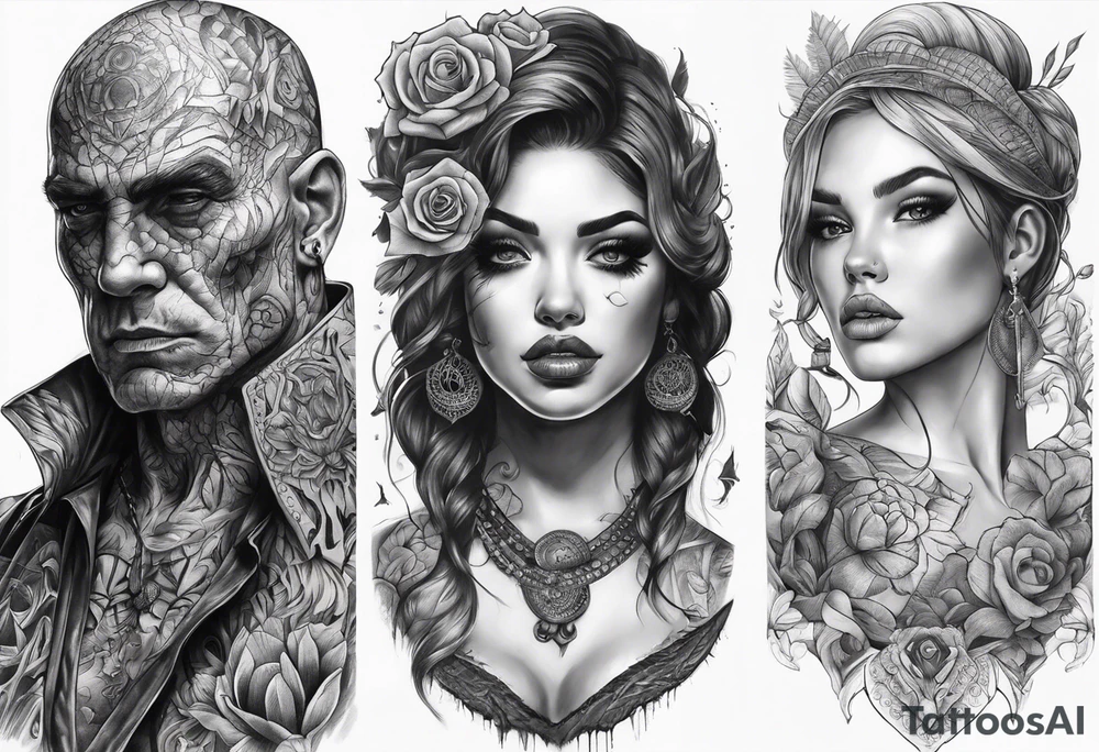 Horror sleeve tattoo idea