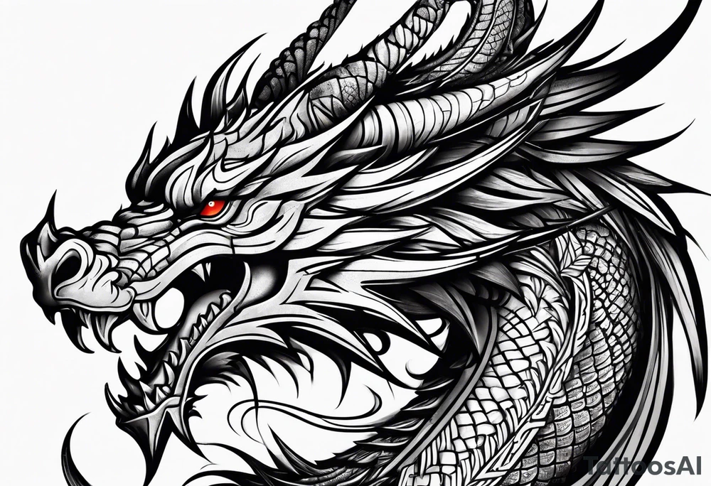 dragon , long tattoo idea