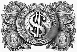Dollar signs tattoo idea