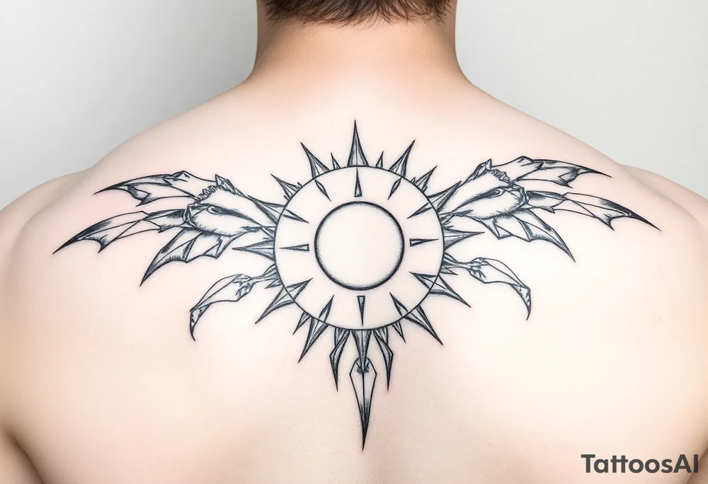 журавли на фоне заходящего солнца tattoo idea