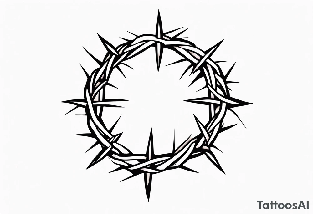 crown of thorns tattoo idea