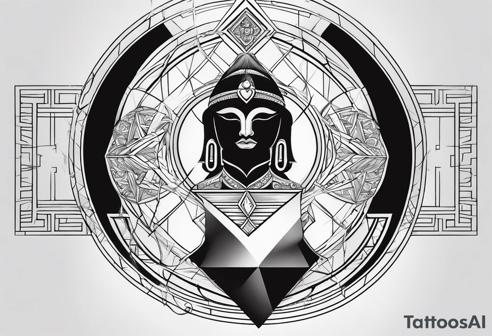 Vishesh, tauras, virgo, roman, alexandar, godly, otherworldy, geometry tattoo idea