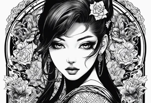 Tomie manga style tattoo tattoo idea