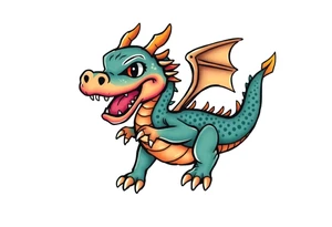 anthropomorphic dragon tattoo idea