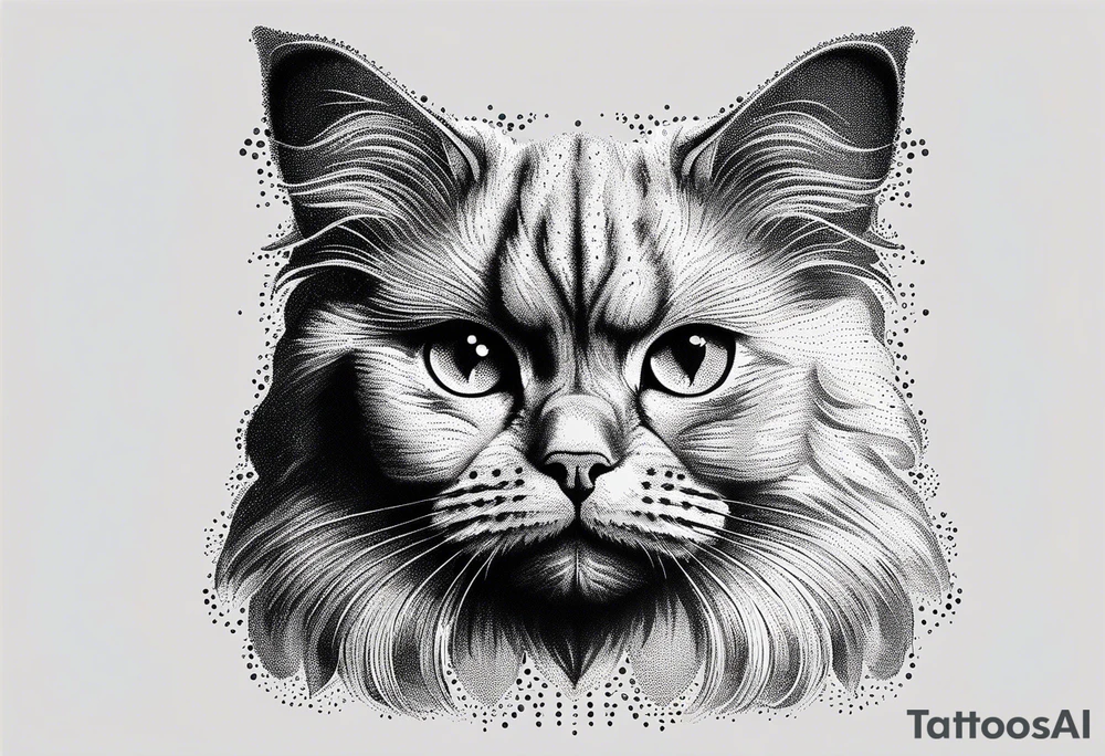 persian cat tattoo idea