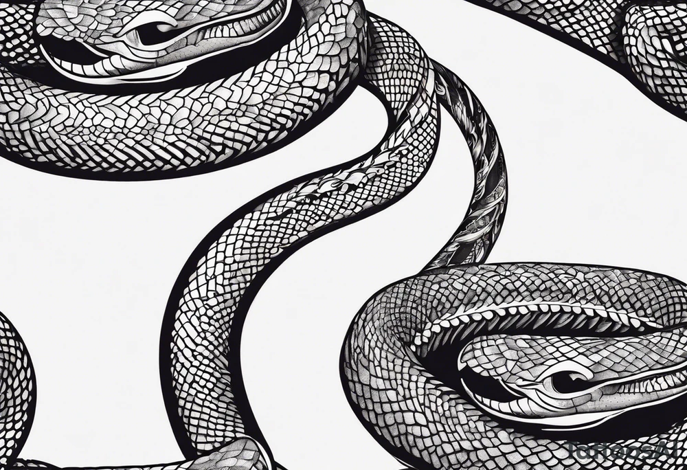 Bullets forming a snake tattoo idea