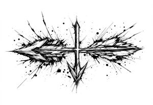 one arrow the look down tattoo idea