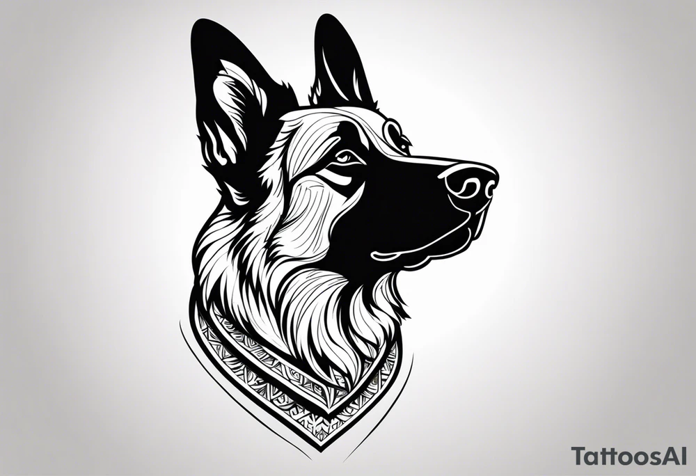 German shepherd ears tattoo idea