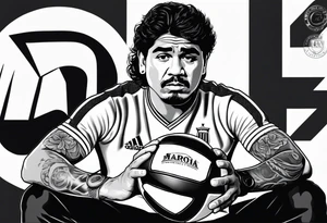 Maradona with a ball tattoo idea