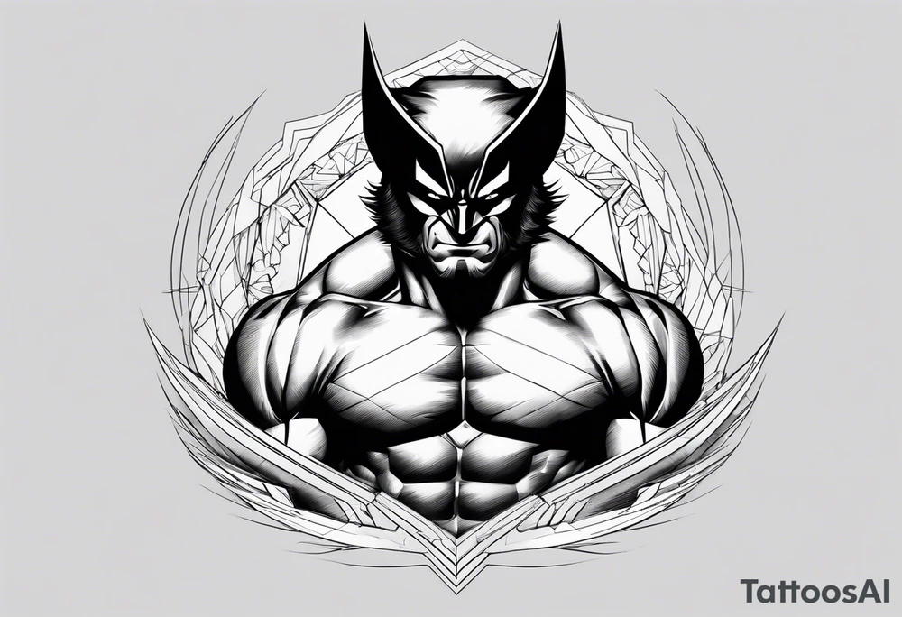 wolverine estilo Sketch tattoo idea