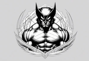 wolverine estilo Sketch tattoo idea