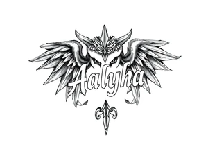 My name is Aalyha, zodiac is aquarius, white an black realistic gangsta thug tattoo idea