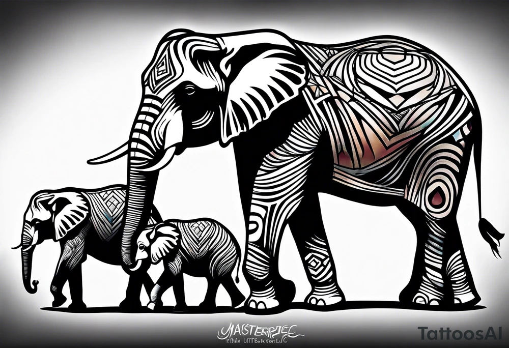Elephant Family tattoo idea