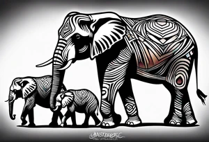 Elephant Family tattoo idea