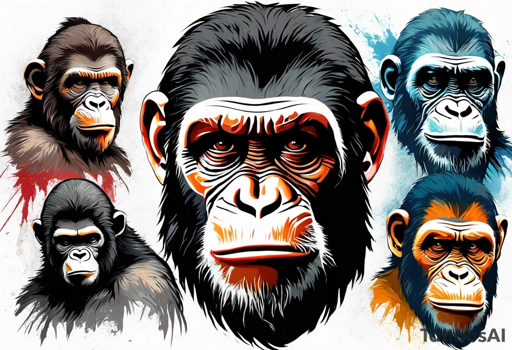 Caesar from the movie planet of the apes tattoo idea