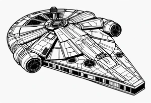 Millennium falcon tattoo idea