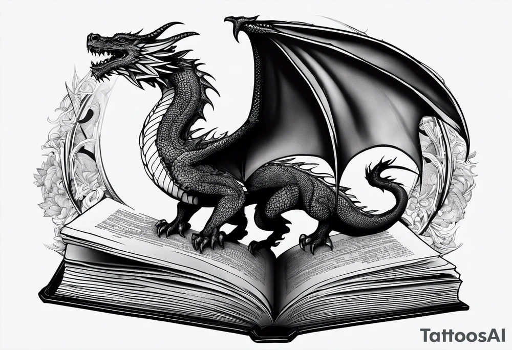 a book with pages falling out that turn into dragons tattoo idea a book with pages falling out that turn into dragons tattoo idea
