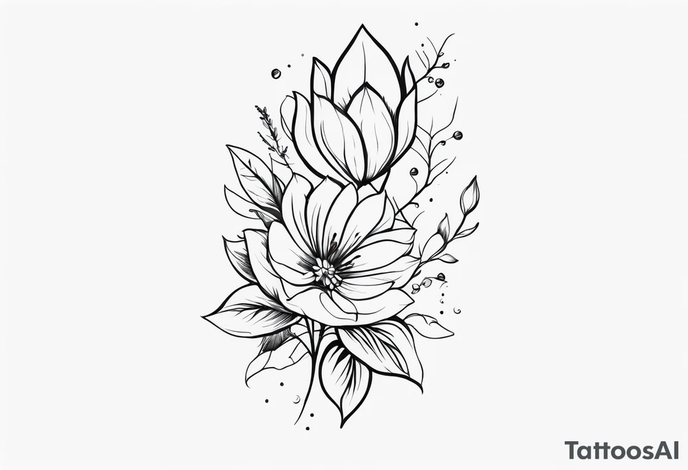 Floral sleeve tattoo idea