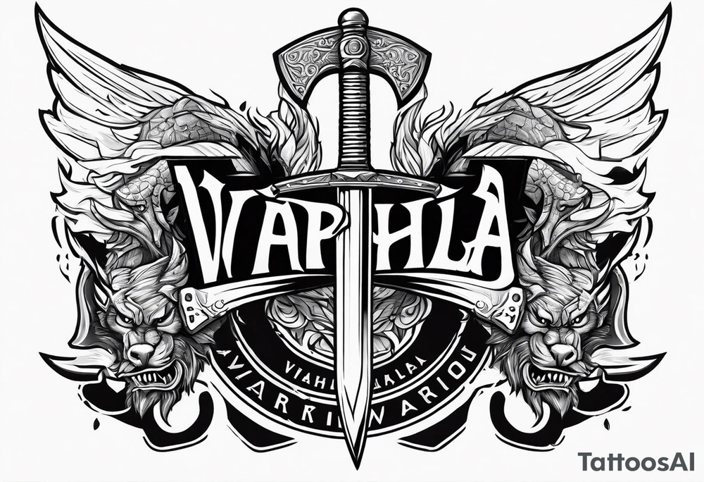 Valhalla  warrior soldier  Sword axe
 Dragon tattoo idea