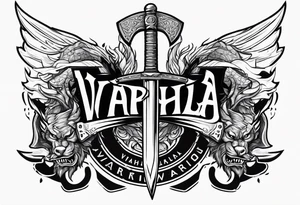 Valhalla  warrior soldier  Sword axe
 Dragon tattoo idea