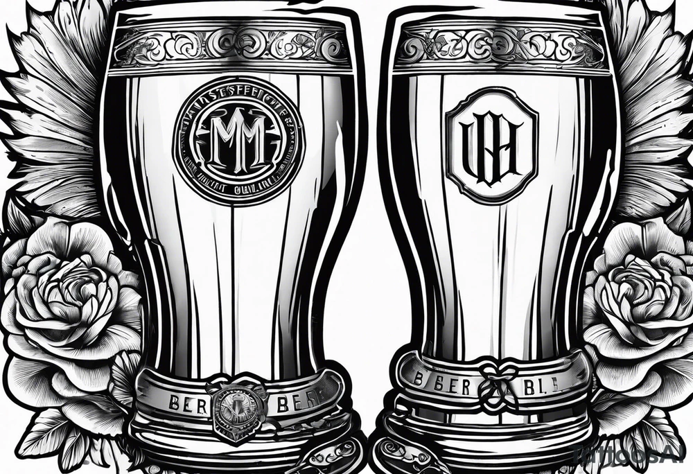 Beer Drinking 
Memorial Best Friends tattoo idea